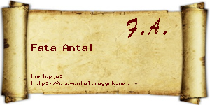 Fata Antal névjegykártya
